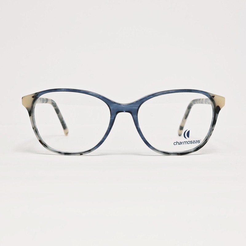 Charmossas Monte Peko Women’s Oval Glasses in Blue / Tortoise Fade | Size: 51mm