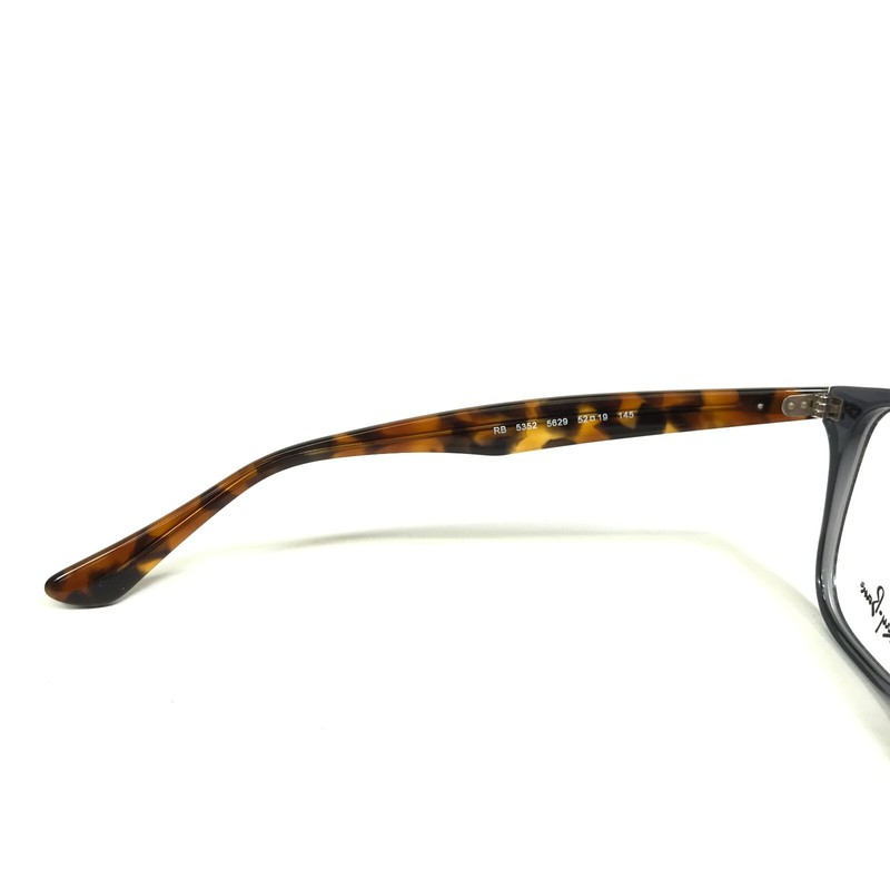 Ray-Ban Eyeglasses Frames RB5352 5629 Brown Tortoise Clear Gray Square 52-19-140 gallery