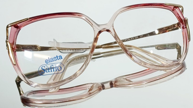 ELASTA BY SAFILO PORTFOLIO 324 56N Eyeglasses GOLD CRYSTAL ROSE 55-13-125 Italy