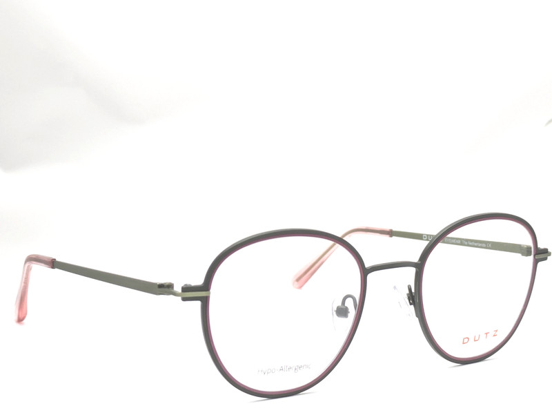 Dutz DZ830 Col.55 Green Burgundy Unisex Eyeglasses Frames 48-21-135