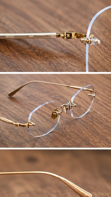 Rimless Matsuda Gold Metal Eyeglass Frames Solid Unisex Adults MPN RISDI