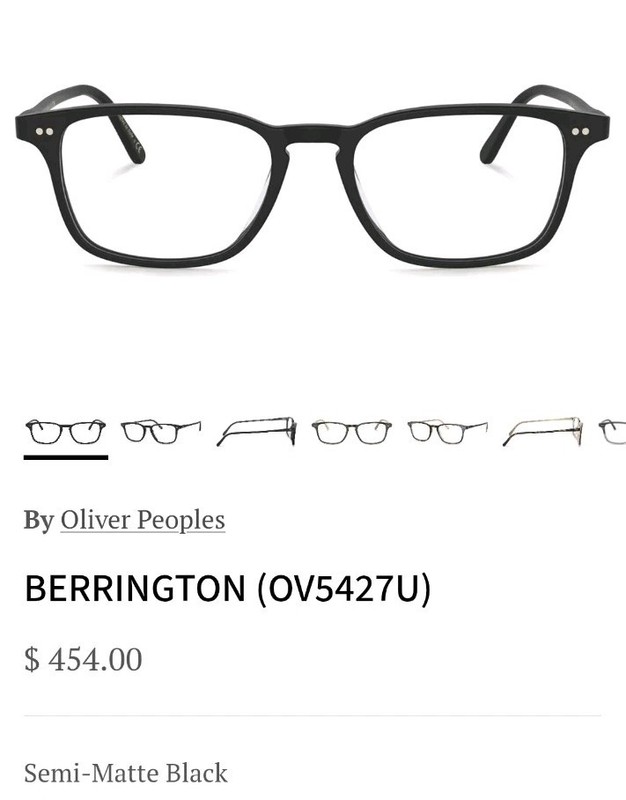 Oliver Peoples Berrington OV5427U 1465 Eyeglasses Men’s Black Optical Frame 52mm