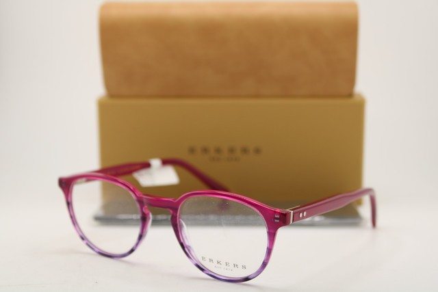 NEW ERKERS COOL VALLEY PINK PURPLE FADE HORN AUTHENTIC EYEGLASSES 45-21