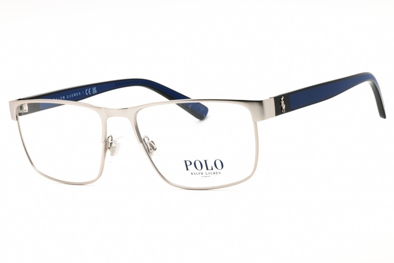Polo Ralph Laurent PH1229 9001 Semishiny Silver 56mm Eyeglasses New Authentic