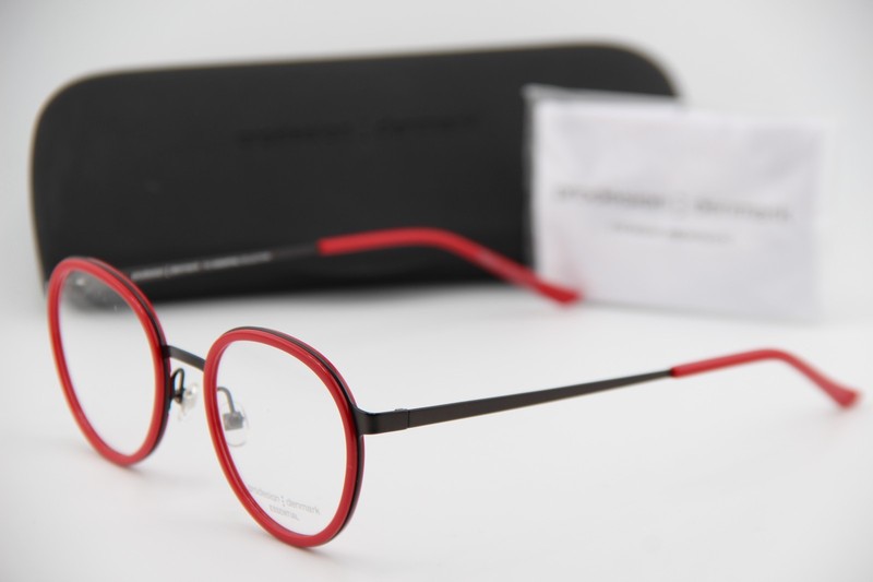 NEW PRODESIGN DENMARK DUAL 1 C. 4022 RED GUNMETAL AUTHENTIC EYEGLASSES 49-20
