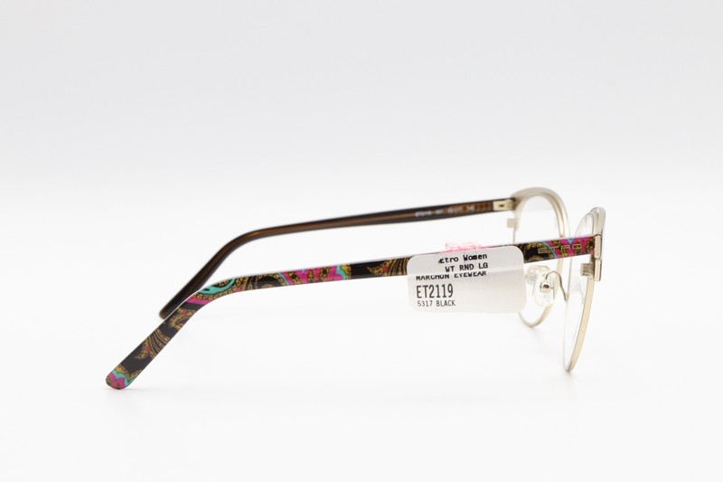 ETRO ET2119 001 Black/Multi-color Paisley 53-17-140 Frames Made in ITALY C235 gallery
