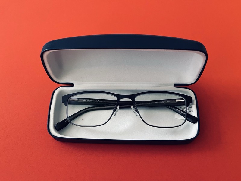 LACOSTE Eyeglasses Frame L2217 001 Matt Black Rectangular Full Rim 54-17-145 gallery