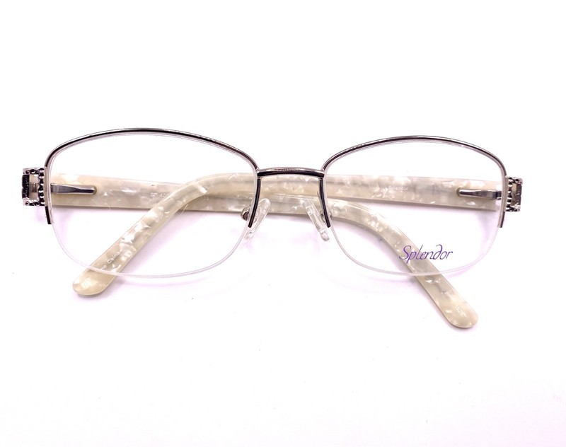 Splendor Eyeglass Frames SP 4006 YG White Gold 54-18-145