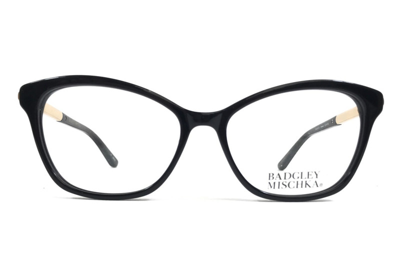 Badgley Mischka Eyeglasses Frame Vanesse Black BLCK Cat Eye Crystals 53-15-135