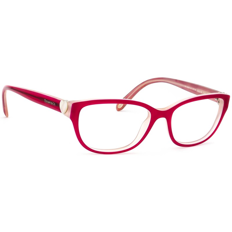 Tiffany & Co. Eyeglasses TF 2087-H 8176 Cherry/Opal Pink Frame Italy 52[]16 140
