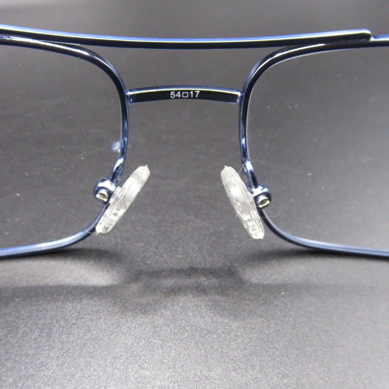 WORTH Men's Blue Metal Full Rim Double Bridge Eyeglass Frames 54-17-135 REUSA gallery