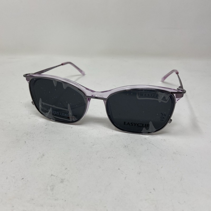 EASYCLIP EYEWEAR MOD EC583 51-17-135 80 PURPLE W/ POLARIZED SUN CLIP T558