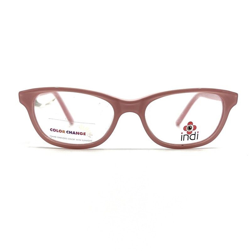 Indi KG 8003 PK Kids Eyeglasses Frames Pink rectangle opticals 46-15-135 b2