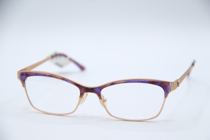 NEW LILLY PULITZER HALSEY PU PURPLE TORT GOLD AUTHENTIC FRAMES EYEGLASSES 52-16