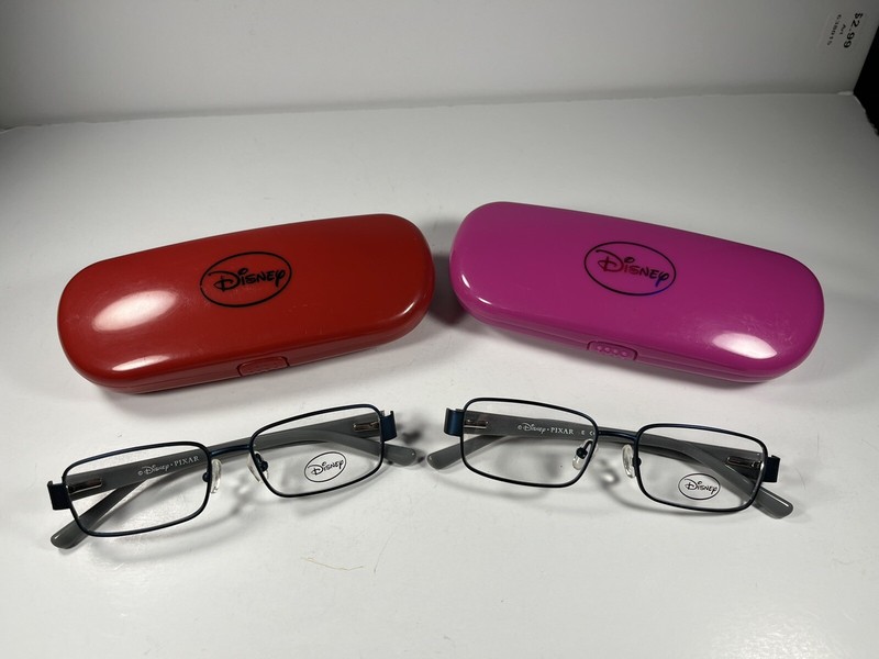 😎 2 New Disney Pixar Cars Junior Kids Eyeglasses Gray Blue Frames 46/14/125