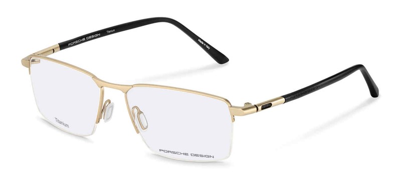 Porsche Design P8765 Eyeglasses Eye Glasses D000 Gold Black Titanium Authentic N