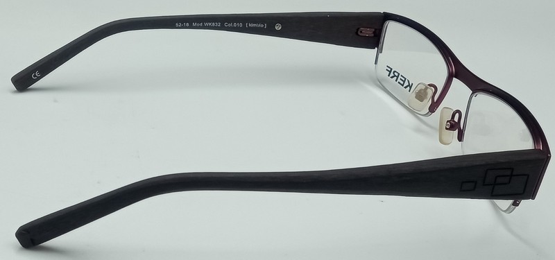 Kerf Eyeglasses 52-18-140 Burgundy Brown New Glasses Mens/Womens Denmark