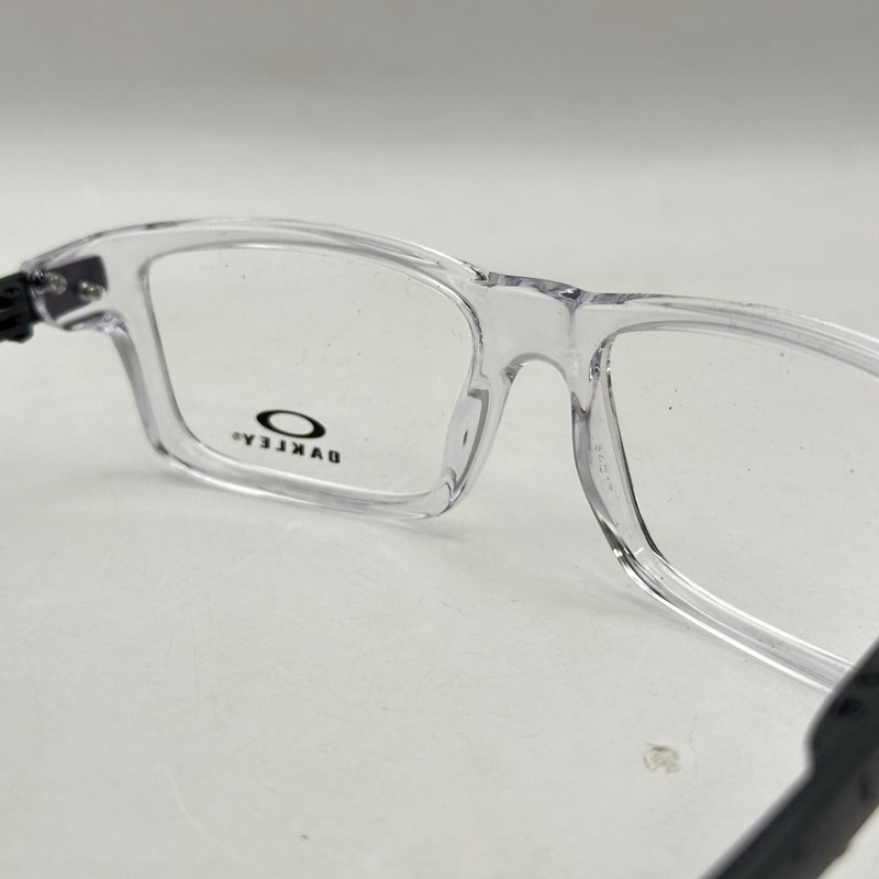 Oakely Mens Currency Rectangle Full Rim Eyeglasses OX8026 Clear/Black gallery