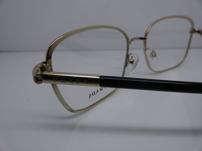 NEW Auth. PRADA VPR 64M AAV-1O1 Black/Gold Eyeglasses 53mm gallery
