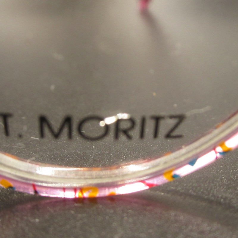 ST. MORITZ Eyeglass Frames Sissy Pink Violet Multi-Color Pattern Round 52-18-135 gallery