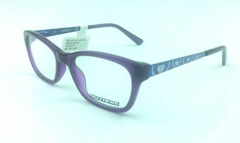 Skechers Kids Girls Eyeglass SE1619 Julie Hearts Frames Purple