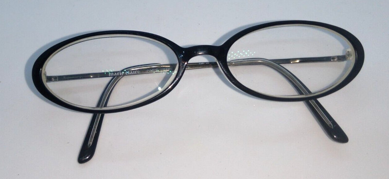 MARIE CLAIRE PARIS Black/Crystal Eyeglass Frames GIGI 52-17-135 Made in France gallery