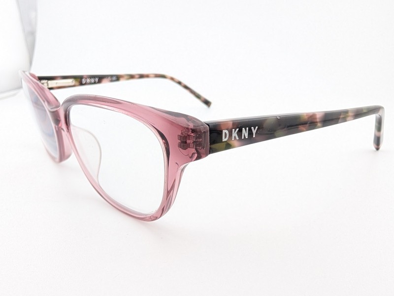 DKNY Eyeglasses, Frames Only, DK5011 608, 52-15-135, Clear Pink/Pink Tort gallery