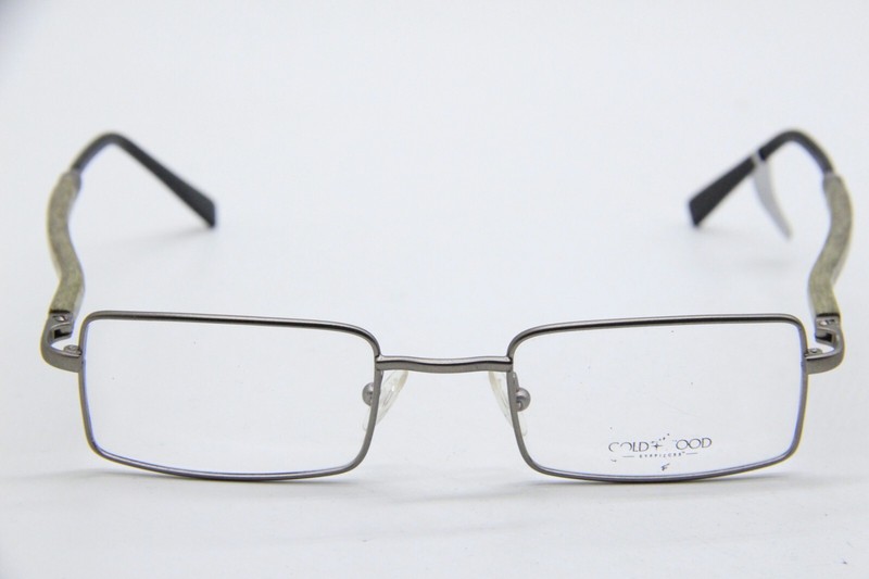 GOLD & WOOD 410.9 106 GUNMETAL BLACK AUTHENTIC FRAMES EYEGLASSES 47-21 gallery