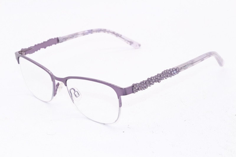 BEBE BB 5177 500 PLUM GUNMETAL GREY AUTHENTIC FRAMES EYEGLASSES 52-17