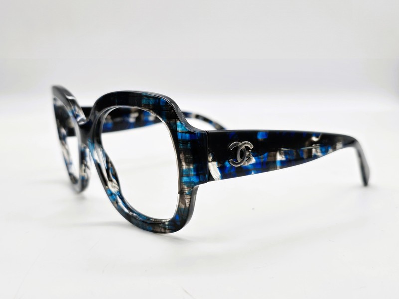 CHANEL CH 5373 1606/S2 Blue Oversized Sunglasses Frame Italy