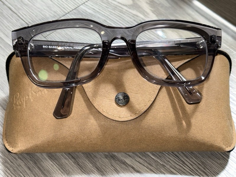 RAY-BAN RB7217 CHAD 8263 CLEAR GREY GLASSES PRESCRIBED LENS AUTHENTIC 52-22 145