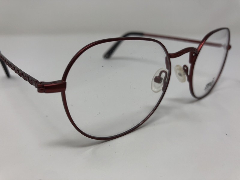 Mo Eyewear Upper Eyeglasses Frame Spain 303M B 52-20-145 Red/Black Full Rim GY99 gallery