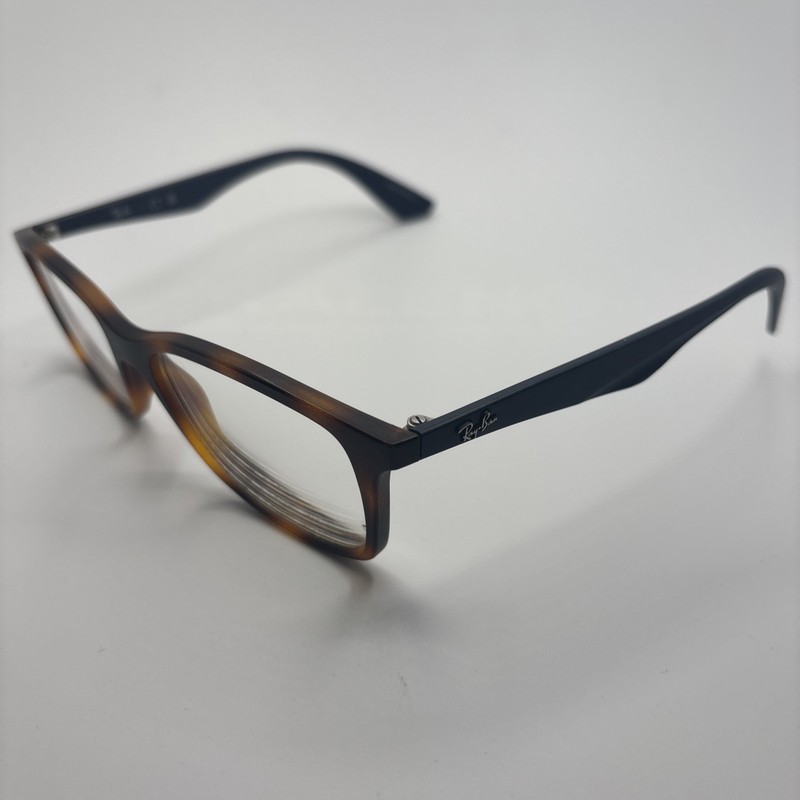 Ray-Ban Eyeglasses RB 7047 5574 Matte Havana/Navy Blue Frame 54-17-140mm #C87