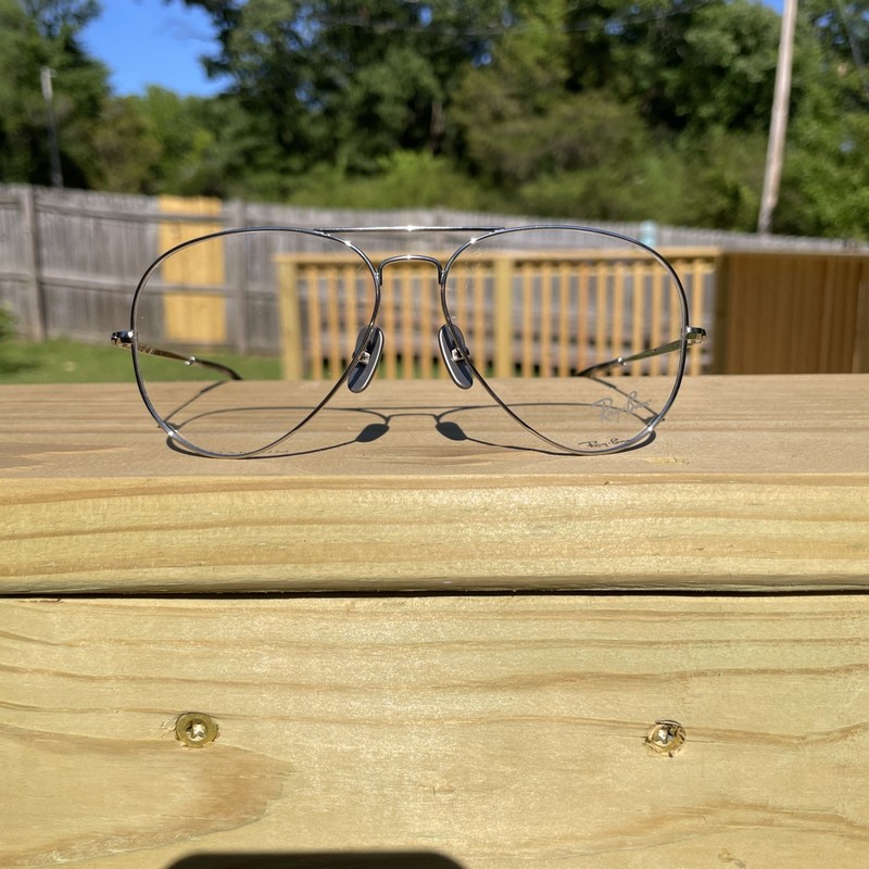 Ray-Ban Eyeglasses RX8789 1002 Aviator TITANIUM – Silver / Demo Lens 140-58-14mm