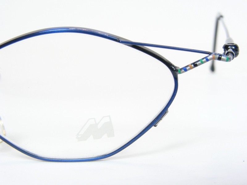 Vintage MEITZNER ALERIA 5121 Blue /Multicolor UNIQUE RARE EYEGLASSES 46-19-135mm gallery