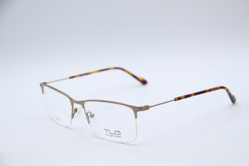 NEW THIN LIGHT GLASSES TLG NU040 C01 BROWN AUTHENTIC FRAMES EYEGLASSES 55-18