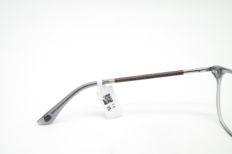 Wood Fellas Lume Gray Silver Brown Oval Eyeglass Frame New gallery
