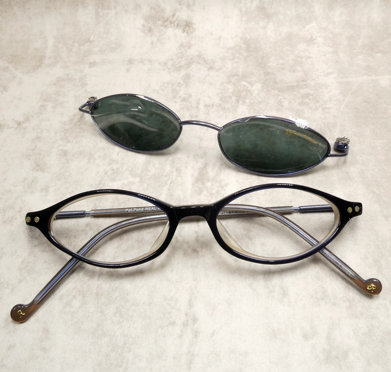 Ocean Blue Eyeglasses w/ Polarized Sunglass Clip-On – Real Eyes Optical M30