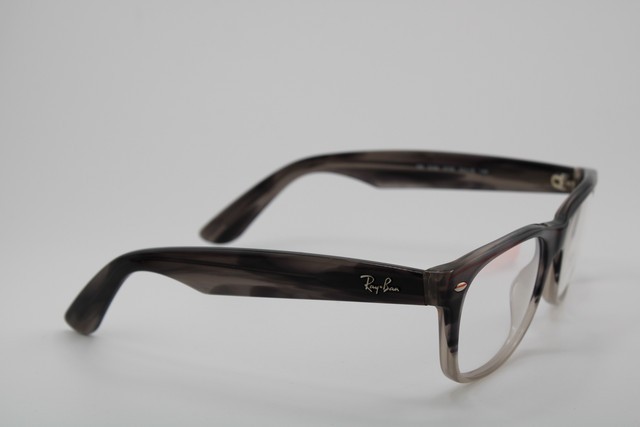 NEW RAY-BAN RB 5184 8106 GREY BLACK HORN AUTHENTIC EYEGLASSES 52-18 gallery