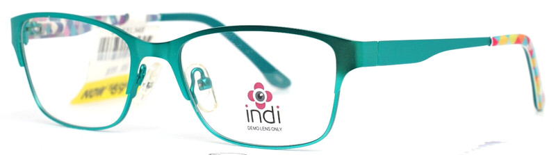 INDI KG7003 TL Teal Girls Kids Semi Cat Eye Eyeglasses 47-15-125 B:32 ‘AS-IS’