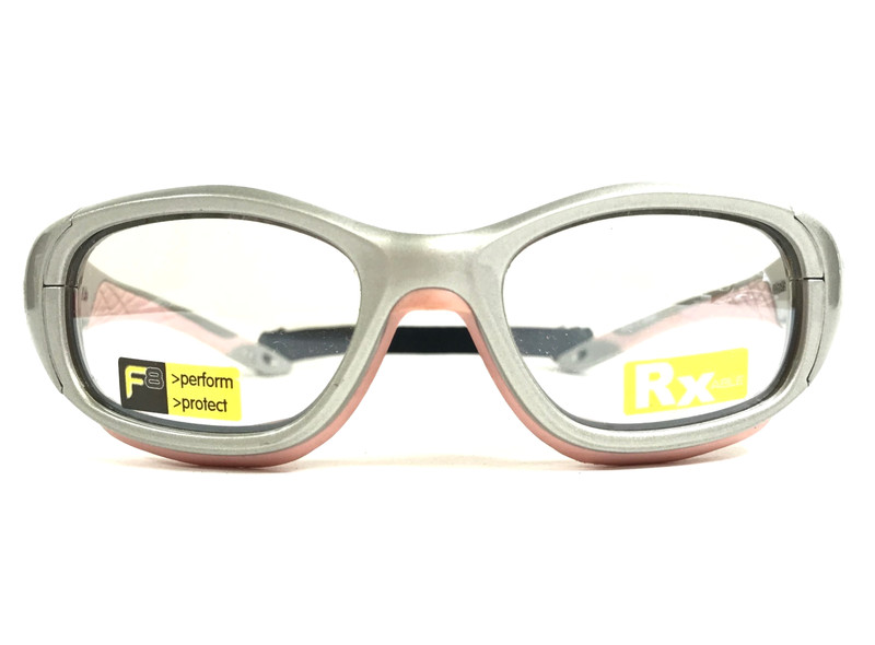Rec Specs Athletic Goggles Frames SLAM #423 Matte Silver Pink Wrap 49-17-135 gallery