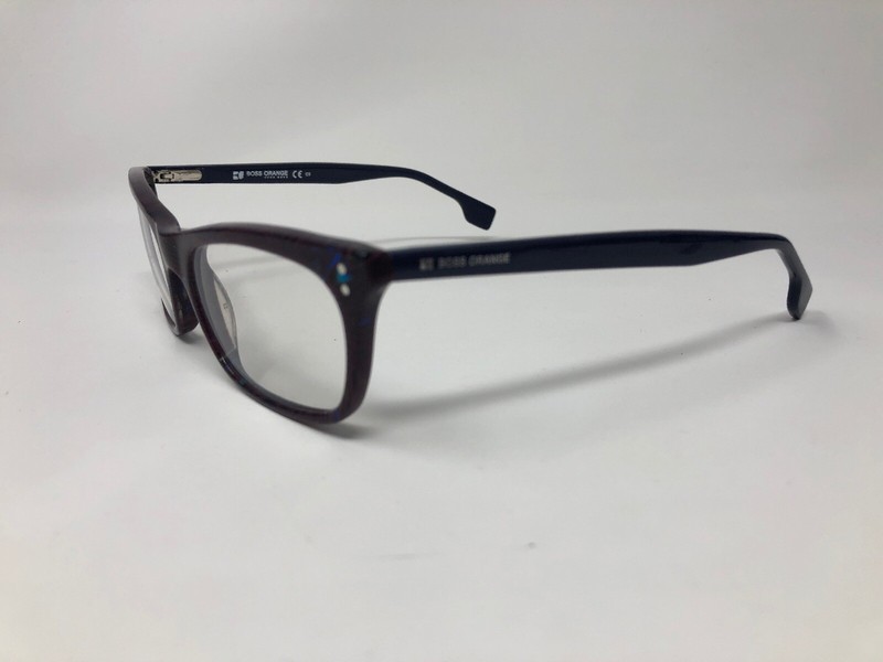BOSS ORANGE BO0054 Eyeglasses Frame Womens 51-18-140 Purple Blue Marble WZ93