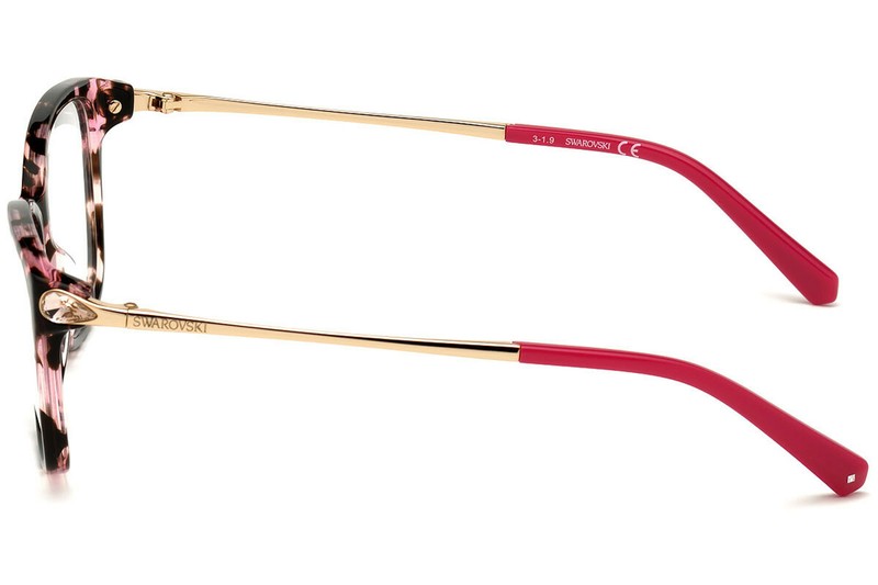 Swarovski SK5350 055 Multi Color Havana Cat Plastic Eyeglasses 53-16-135 SW5350 gallery