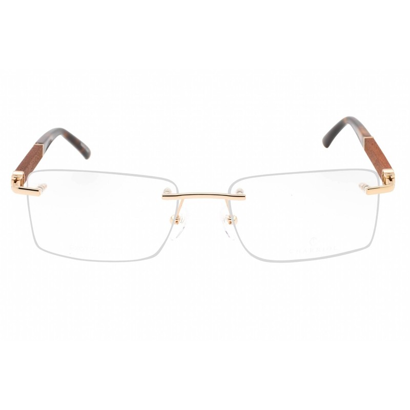Charriol Men's Eyeglasses Shiny Gold/Tortoise Metal Rimless Frame PC75109 C01 gallery