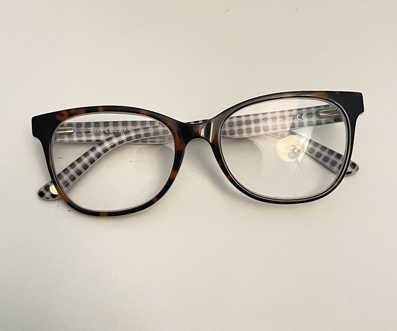 JUICY COUTURE JU302 Eyeglasses Frames Only Brown Polka Dot 086 135