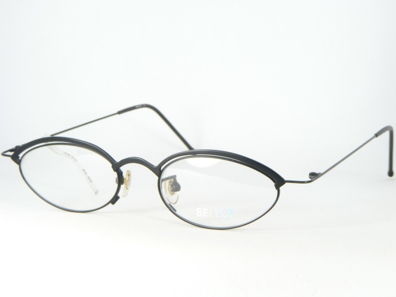 SELECT MOD 4036 COL 6 BLACK EYEGLASSES GLASSES VINTAGE METAL FRAME 48-20-142mm
