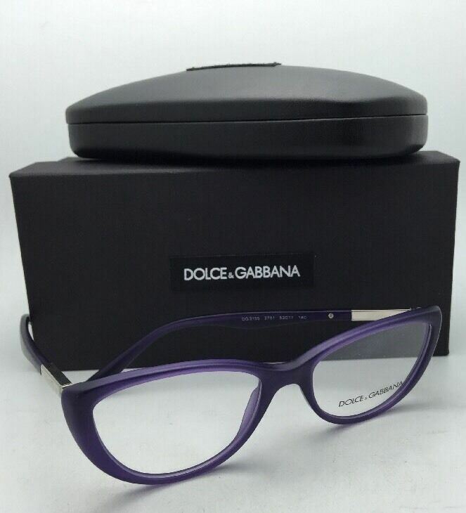 New DOLCE & GABBANA Rx-able Eyeglasses DG 3155 2701 52-17 Matte Violet Frames gallery