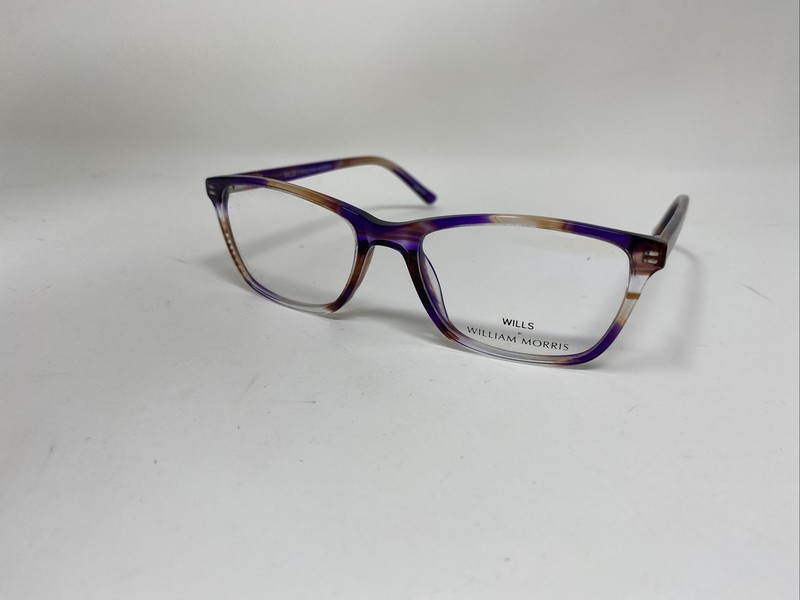 WILLS BY WILLIAM MORRIS EYEGLASSES WI 20002 49/18/135 PURPLE BROWN C657 gallery