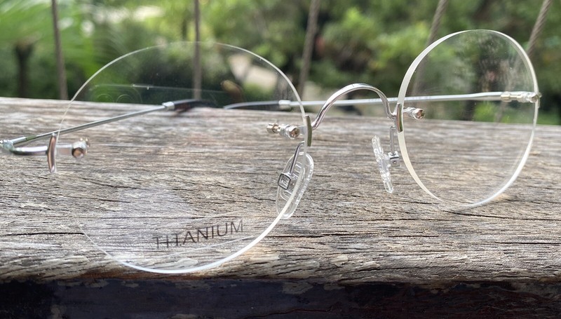 Round Glasses Frame For Men Titanium Silver Eyeglasses Steve Jobs Style Glasses gallery