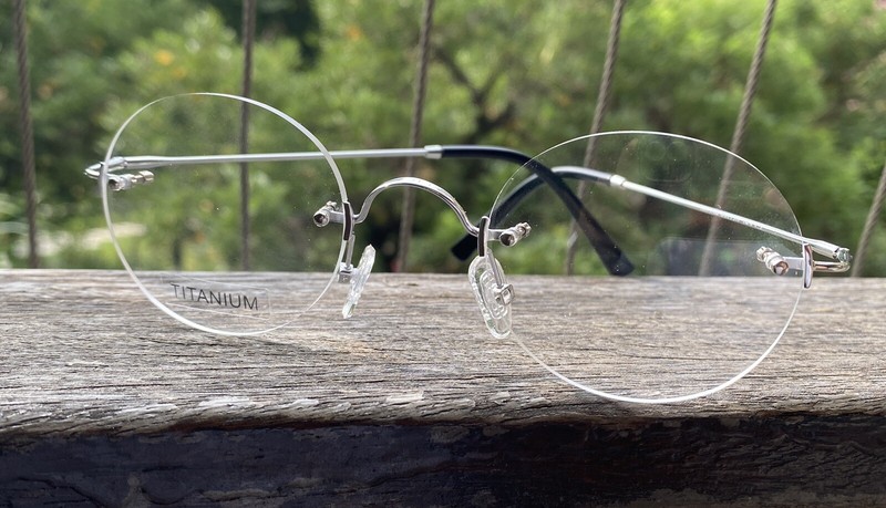 Round Glasses Frame For Men Titanium Silver Eyeglasses Steve Jobs Style Glasses